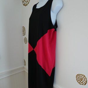 (NWT) Anne Klein Black/ Fuchsia A Line Shift Dress XL (Host Pick!)